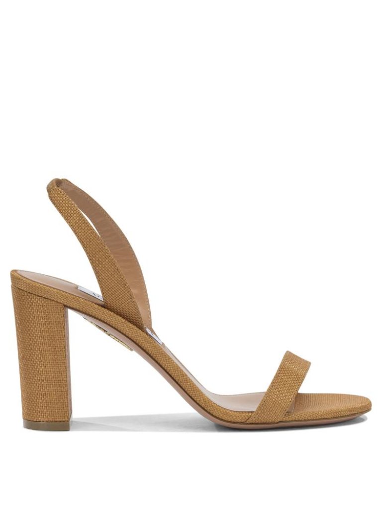 Aquazzura So Nude Block 85mm Heeled Sandals It 38.5 Women